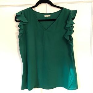 Maurices Kelly Green V-Neck Blouse